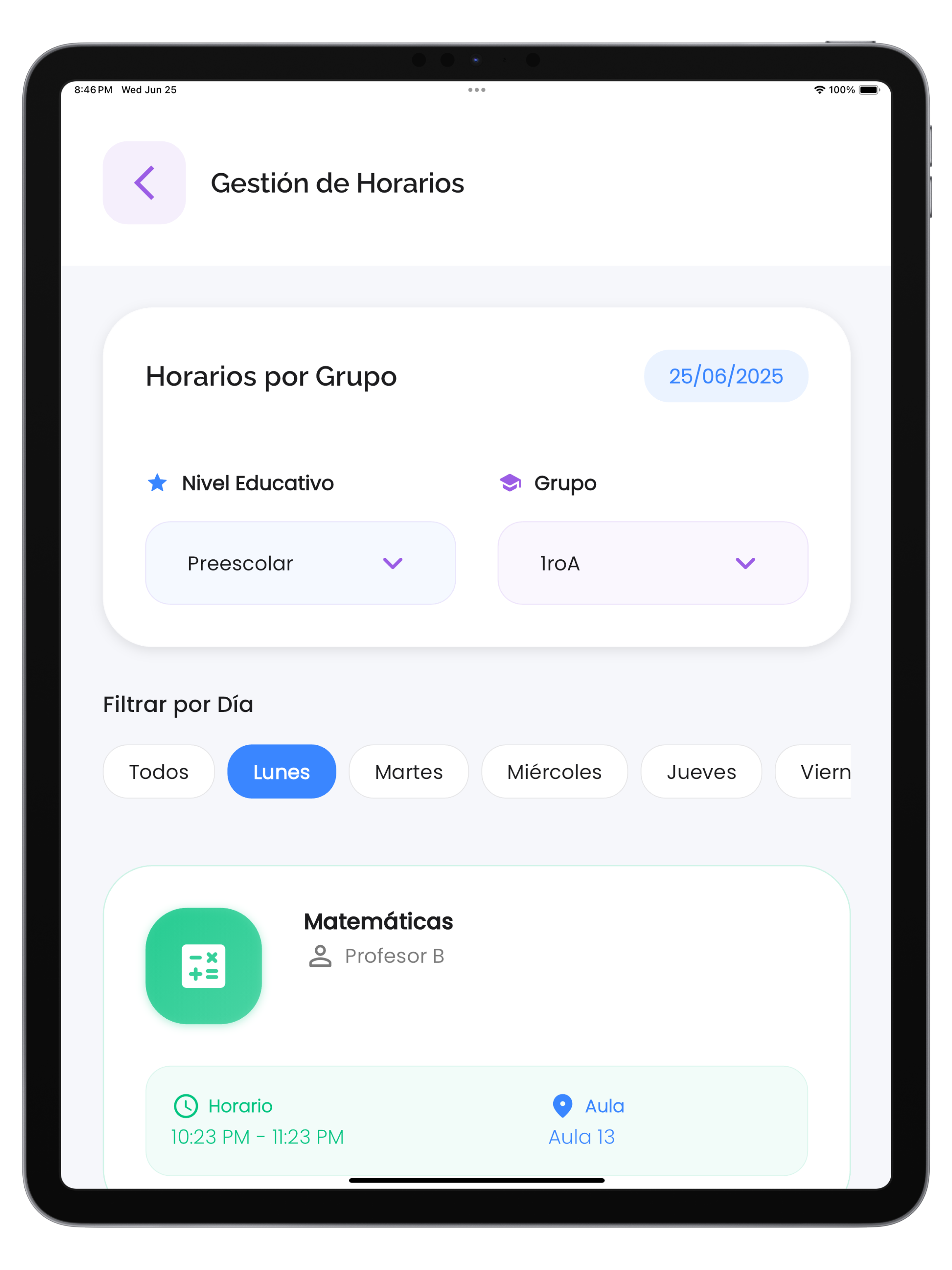 Gestión de Horarios