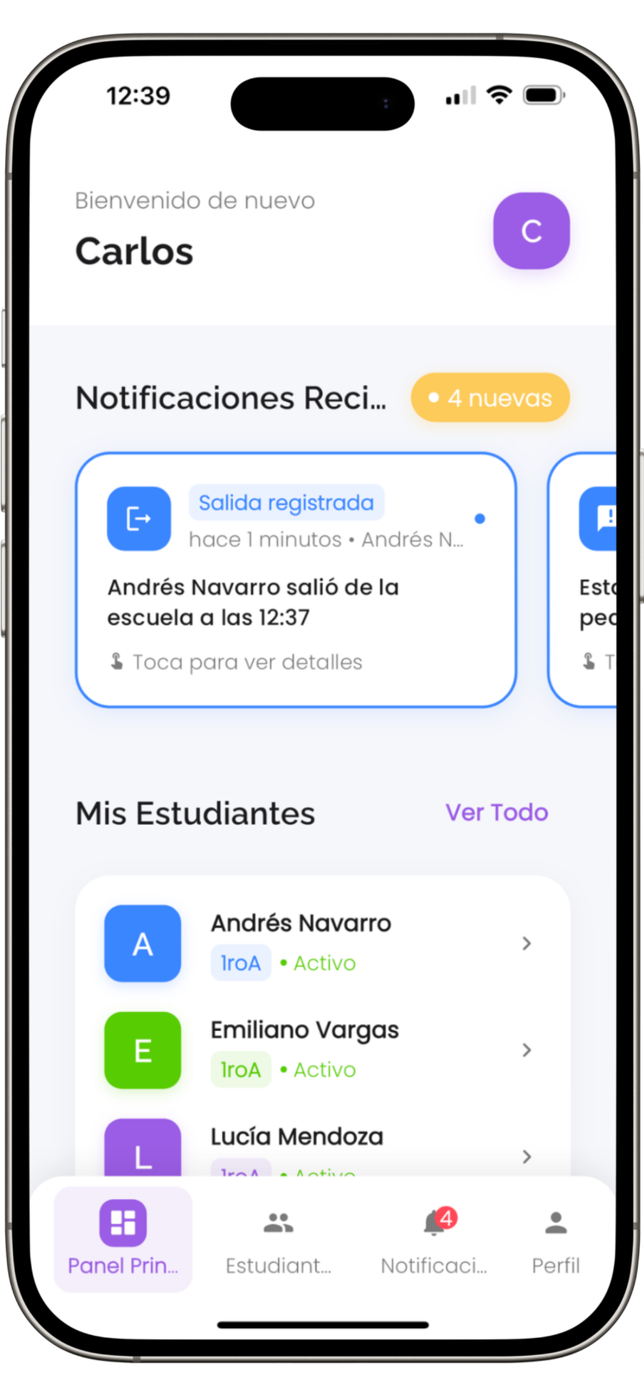 Vista Principal de la App