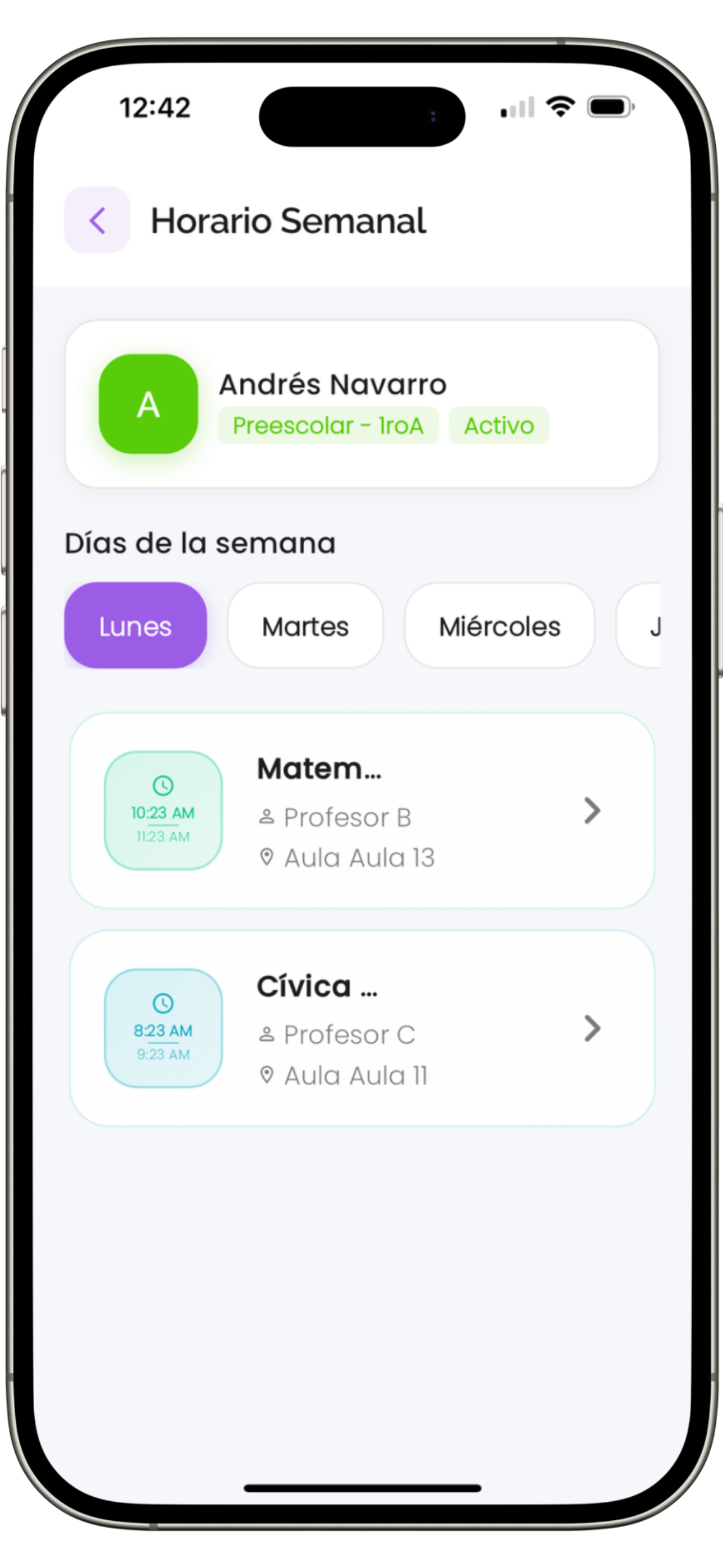 Horario Completo Semanal